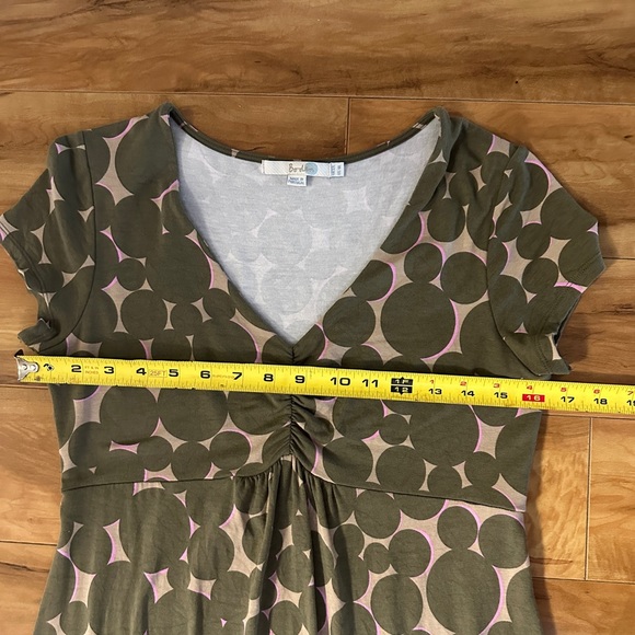 Boden green pink circle midi dress size 8L - Picture 4 of 8